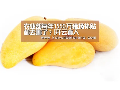 农业部每年1550万猪场补贴都去哪了?|开云真人(图1) 开云官网